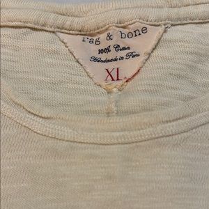 Rag & Bone Men's Cream T-Shirt